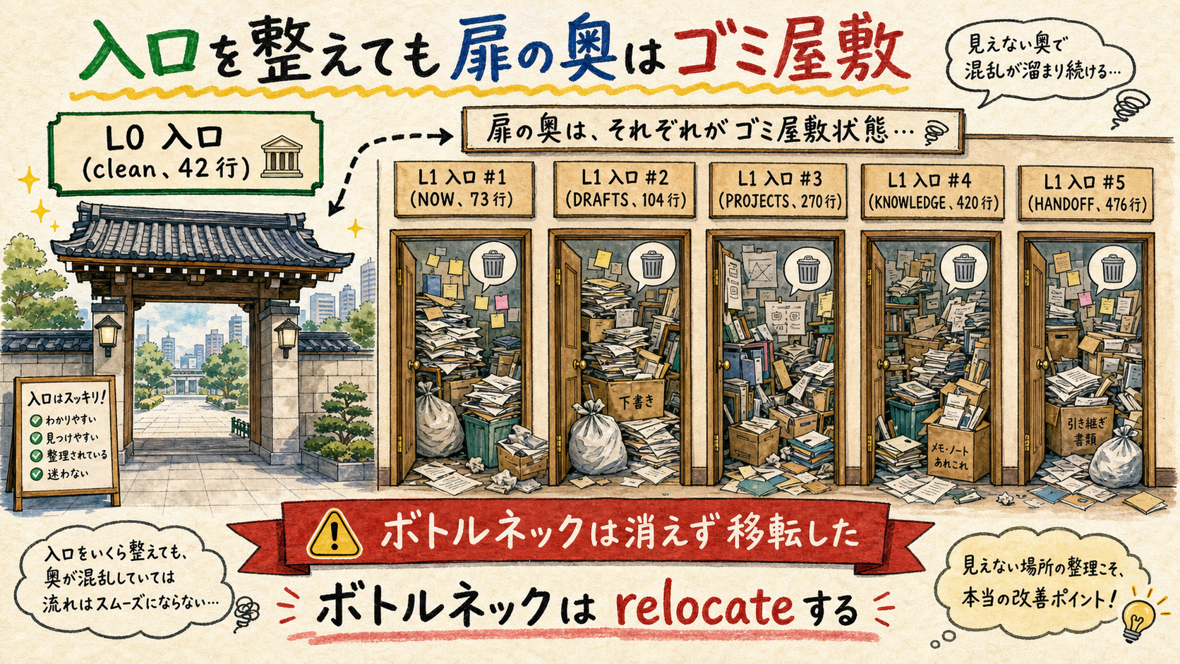 Clean gate but messy rooms inside